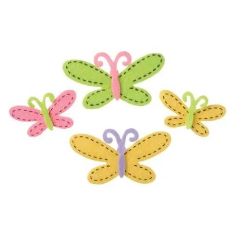 Felties Felt Stickers Stitched Butterflies