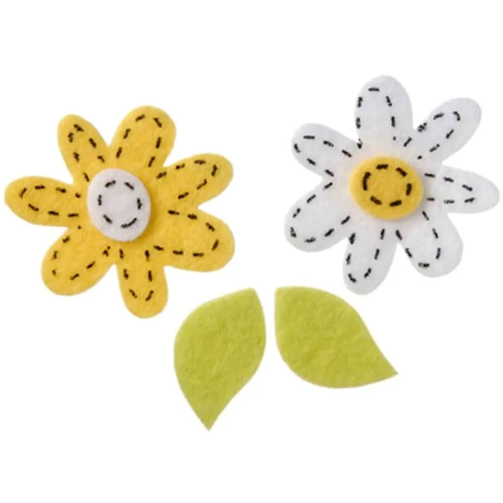 Felties Felt Stickers Stitched Daisies