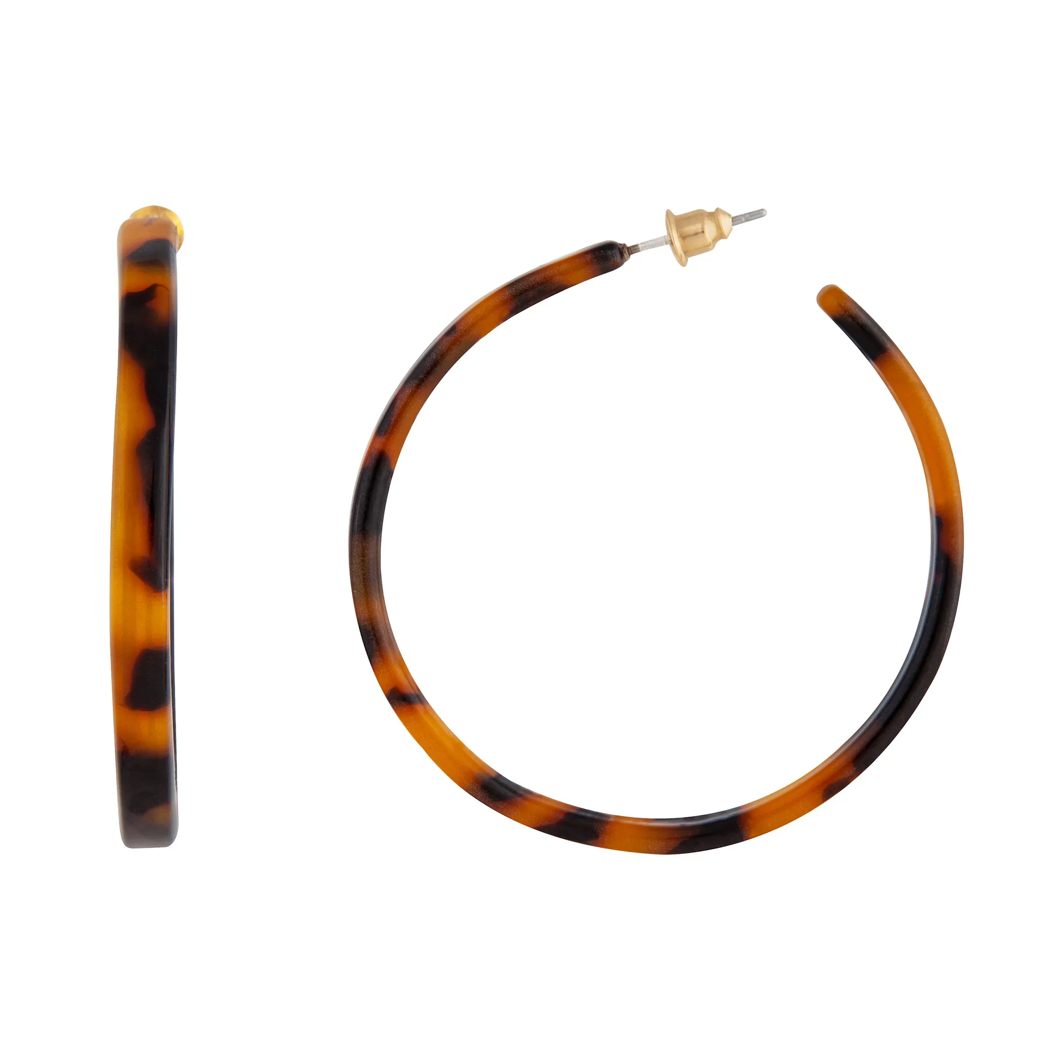 Fine Tortoiseshell Hoop Earrings