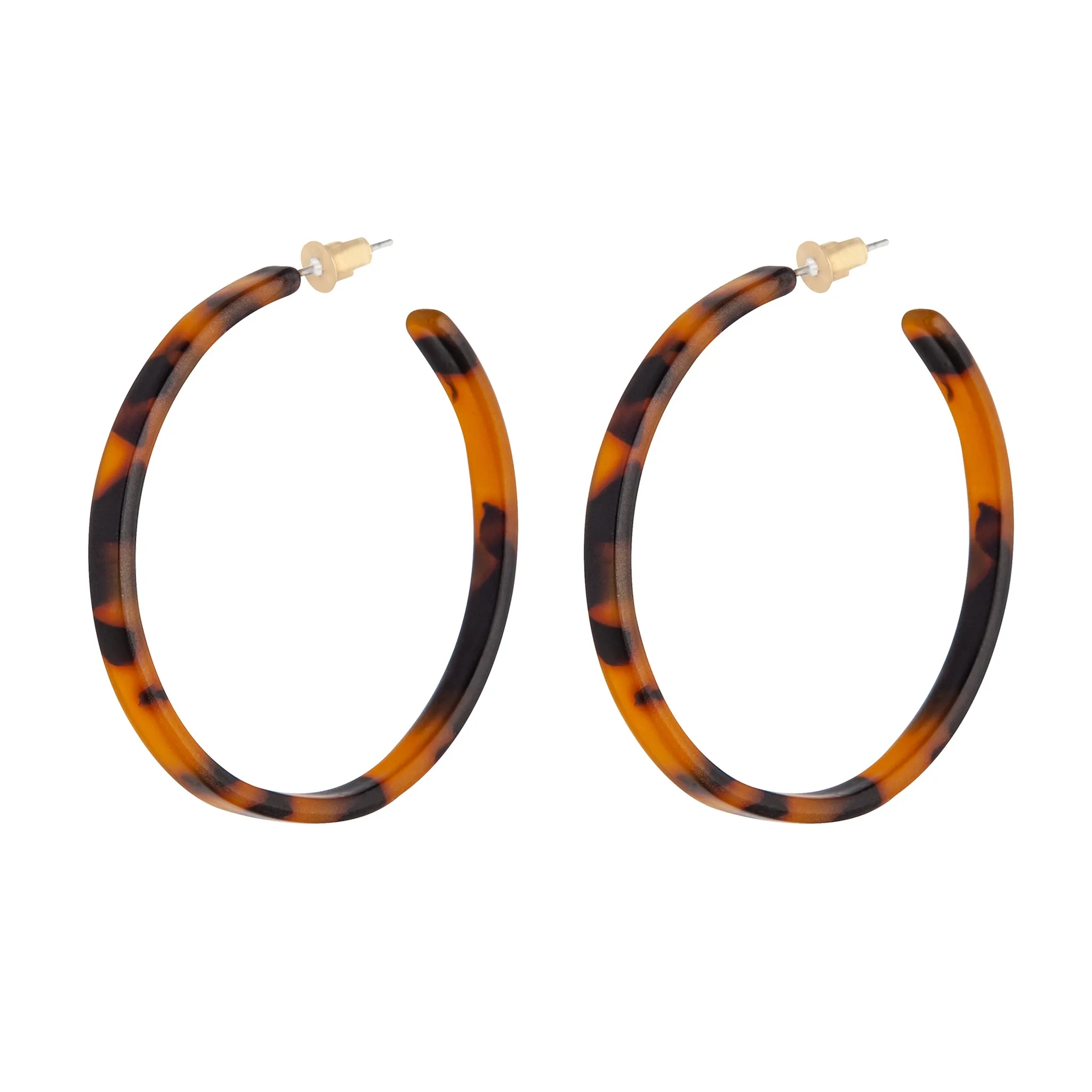 Fine Tortoiseshell Hoop Earrings