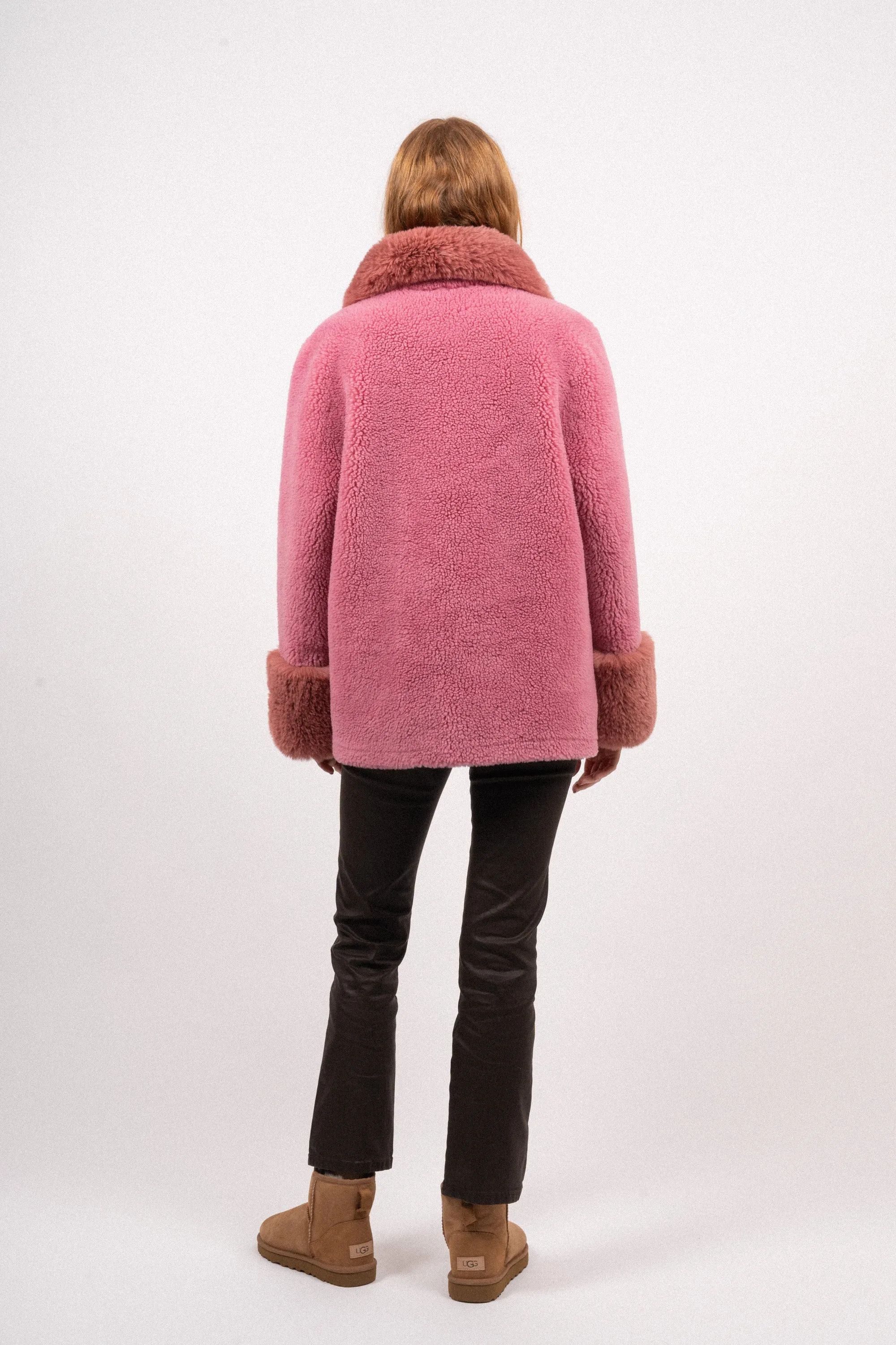 Fiona Wool Coat Short - Pink