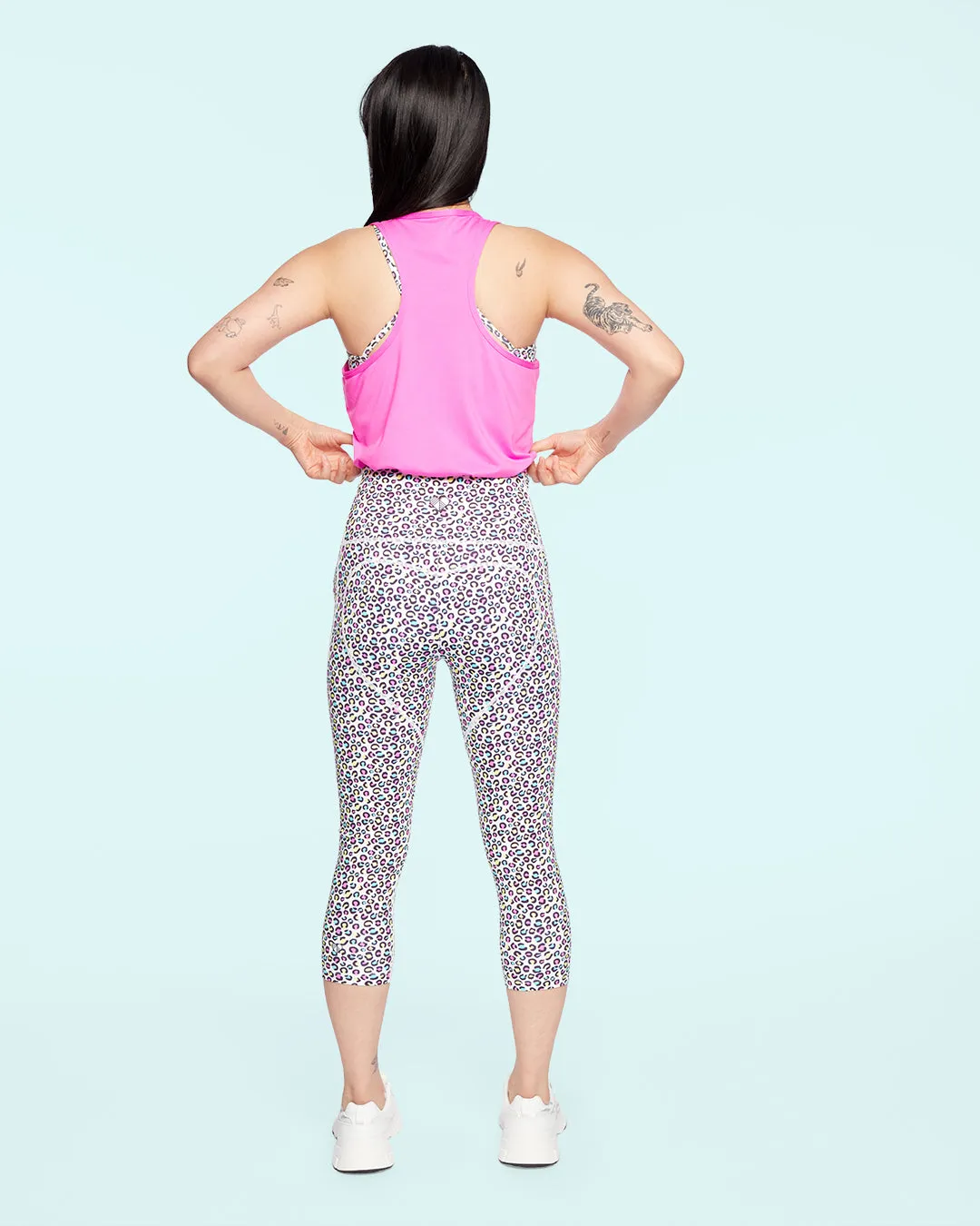 FLEX Light Support Cropped Leggings Leopard Print