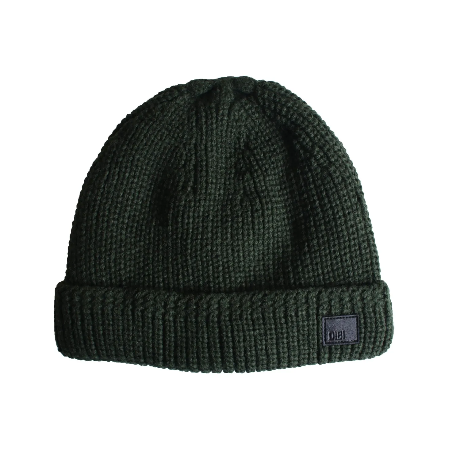 Forest Green Cable Knit Fur Lined Beanie