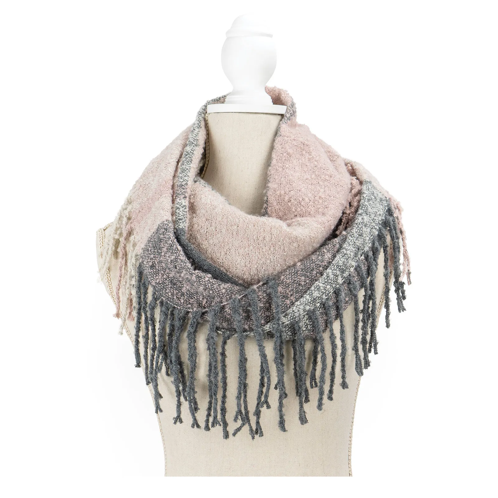 Fringe Benefits Colorblocked Infinity Scarf