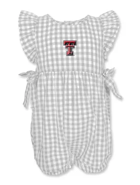 Garb Texas Tech Double T "Constance" Infant Gingham Romper