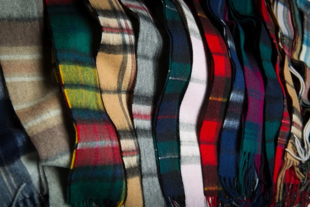 Glenmore 100% Lambswool Tartan Scarf - Stewart Dress