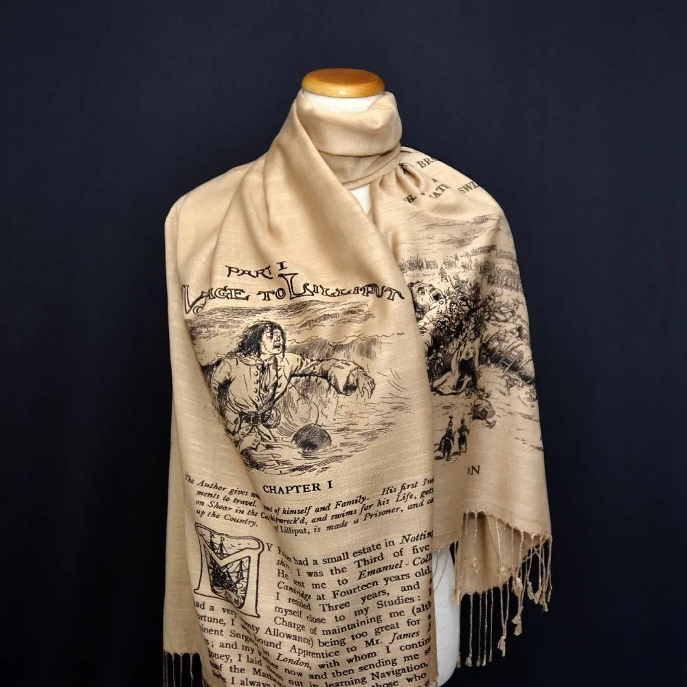 Gulliver's Travels by Jonathan Swift Scarf Shawl Wrap