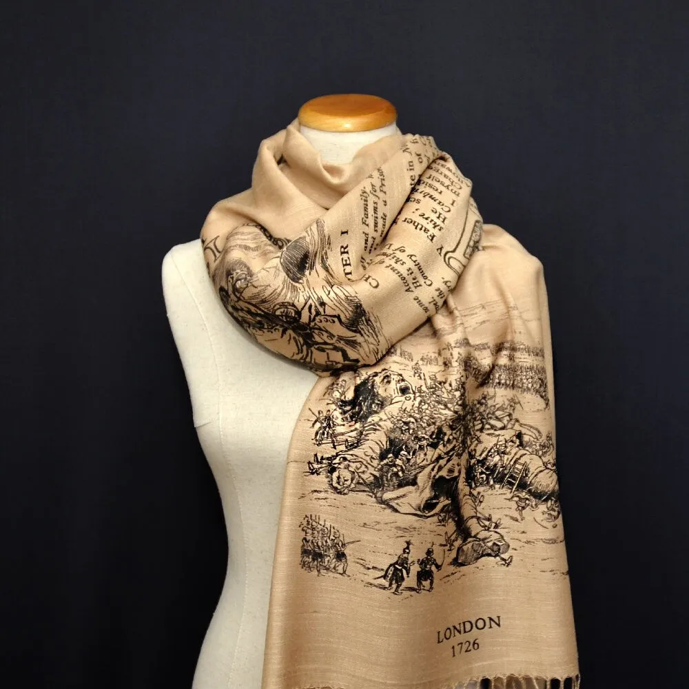 Gulliver's Travels by Jonathan Swift Scarf Shawl Wrap