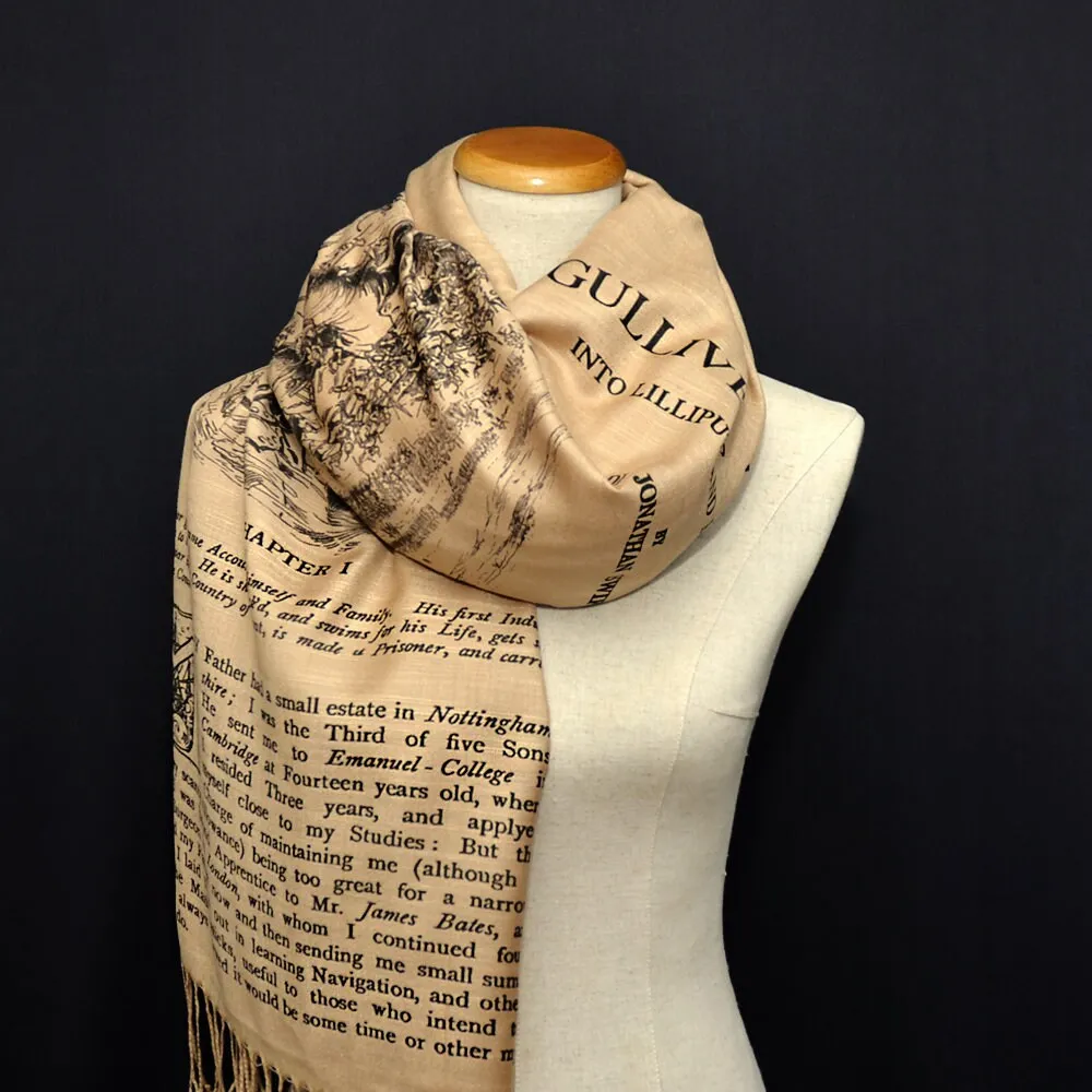 Gulliver's Travels by Jonathan Swift Scarf Shawl Wrap