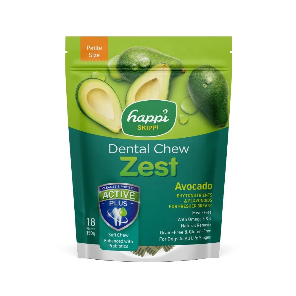 Happi Skippi Dental Chew Zest Avocado Petite 150g