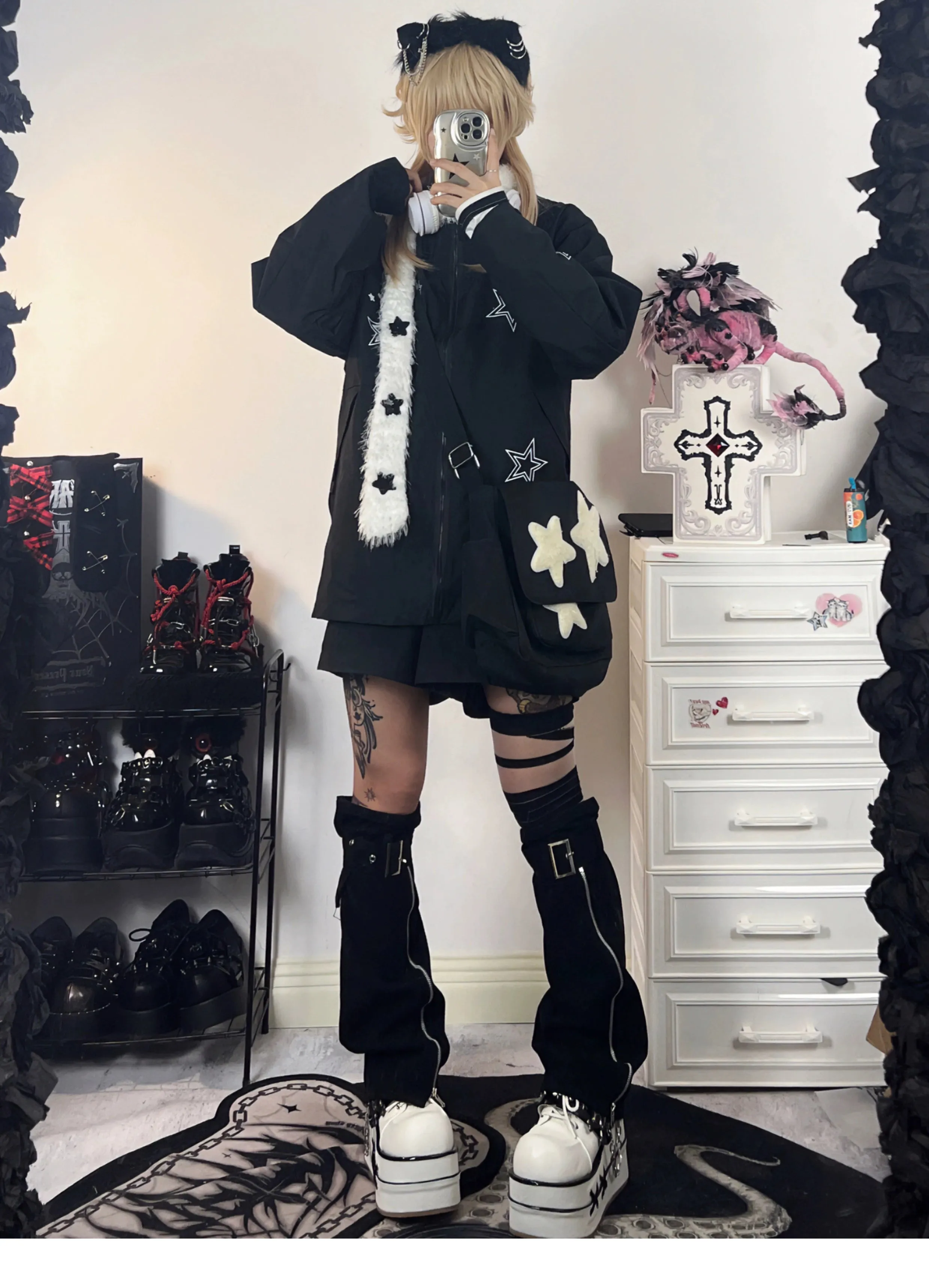 Harajuku Fashion Black Couples Jacket Coat