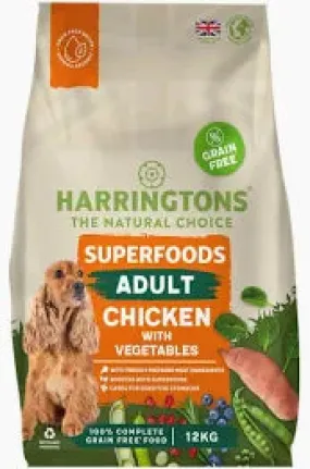 Harringtons Adult Grain Free Superfoods Chicken & Veg 12Kg