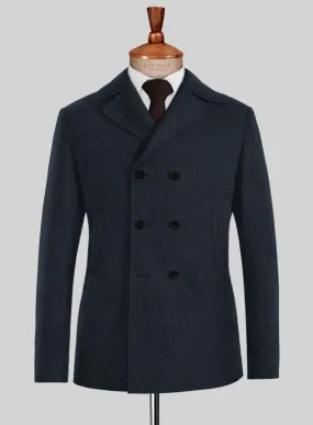 Highlander Blue Tweed Pea Coat