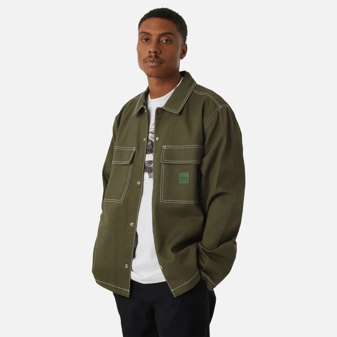 HUF Mason Shacket - Hunter Green