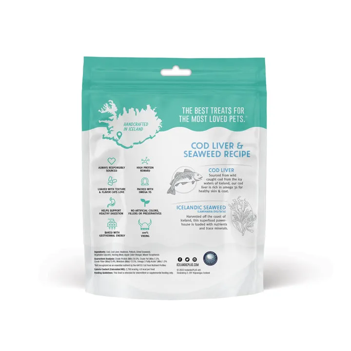 Icelandic ™ Soft Chew Nibblets Cod Liver & Seaweed Recipe Cat Treat