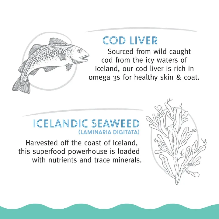 Icelandic ™ Soft Chew Nibblets Cod Liver & Seaweed Recipe Cat Treat