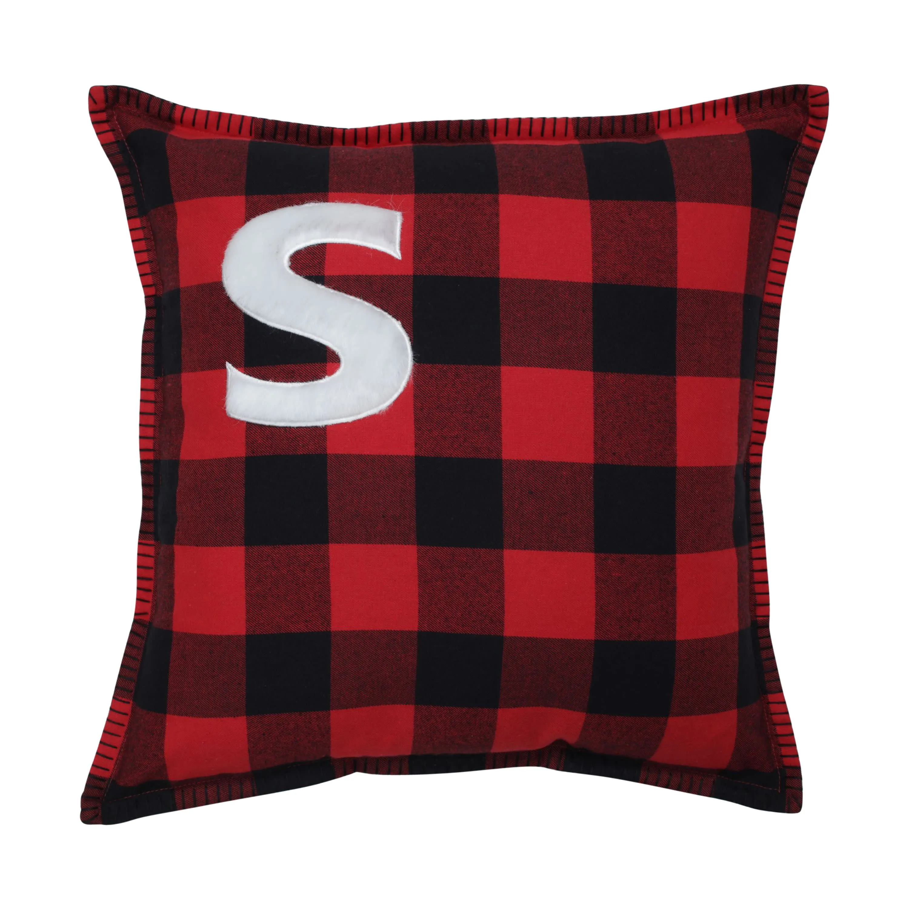 Indoor Christmas Buffalo Plaid S 16.5-inch Throw Pillow