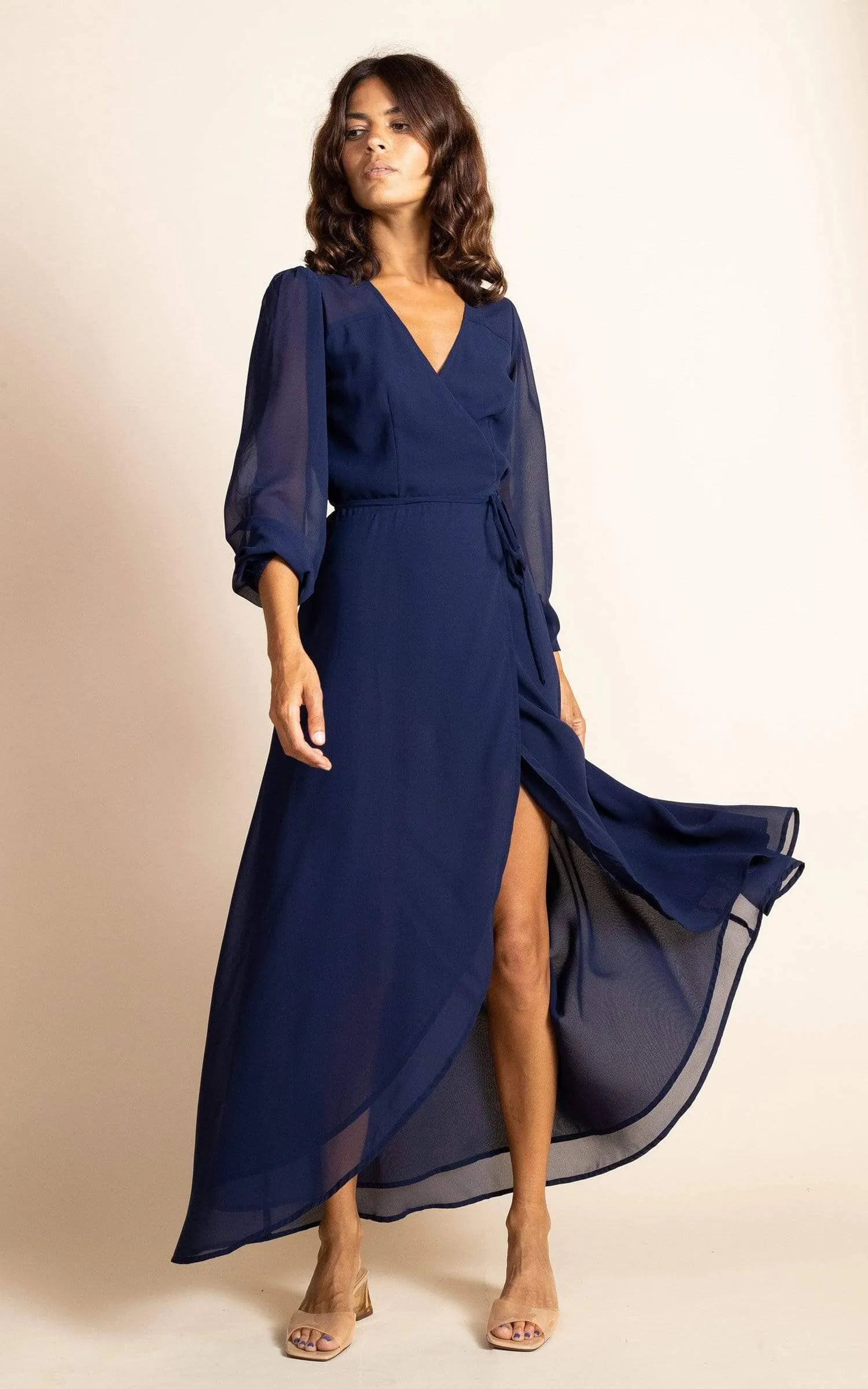 JAGGER MAXI DRESS IN NAVY - DANCING LEOPARD