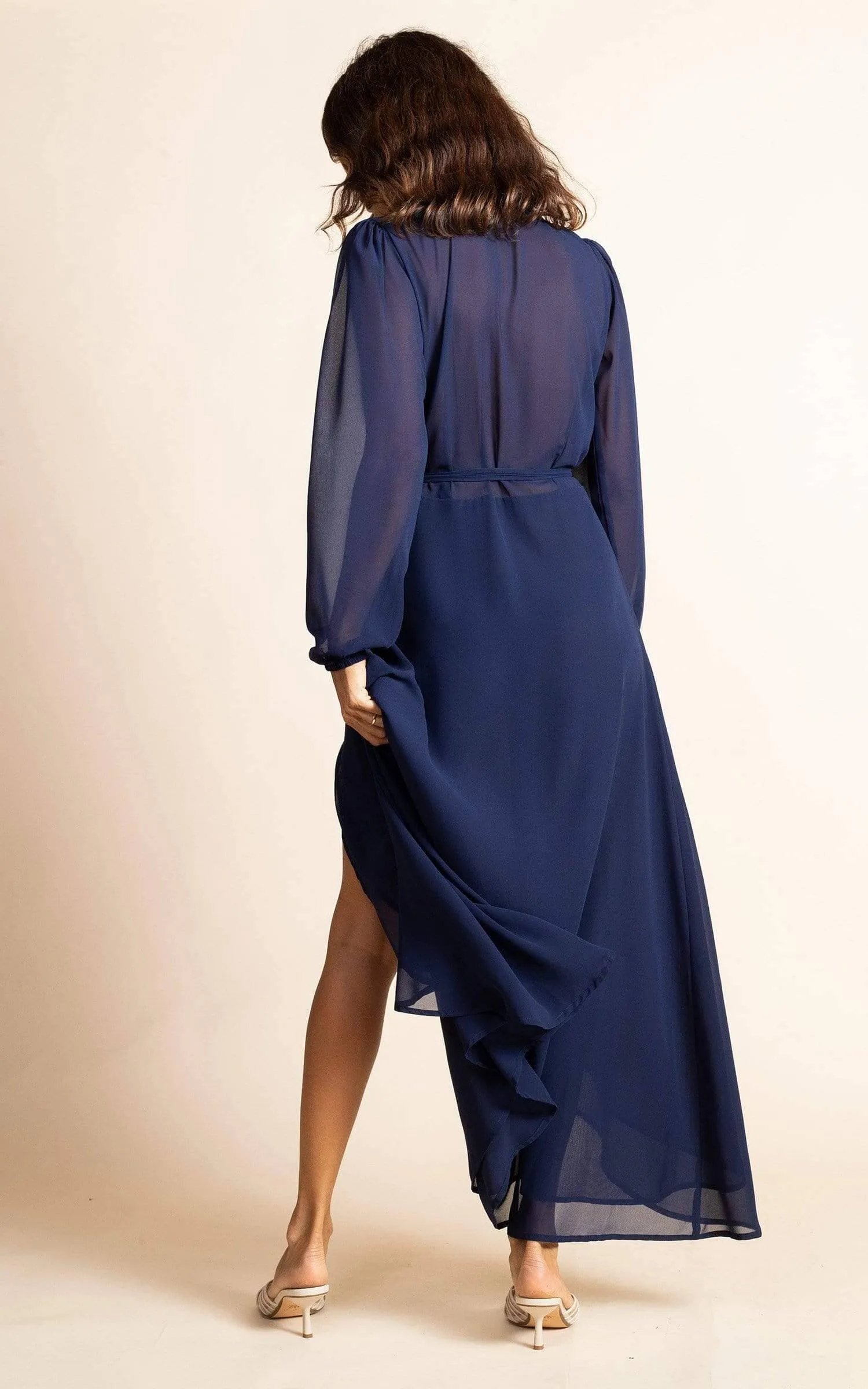 JAGGER MAXI DRESS IN NAVY - DANCING LEOPARD