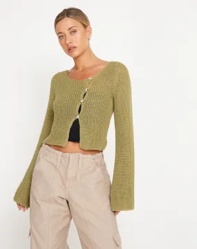 Kazayo Long sleeve Knit Top in Desert Sage