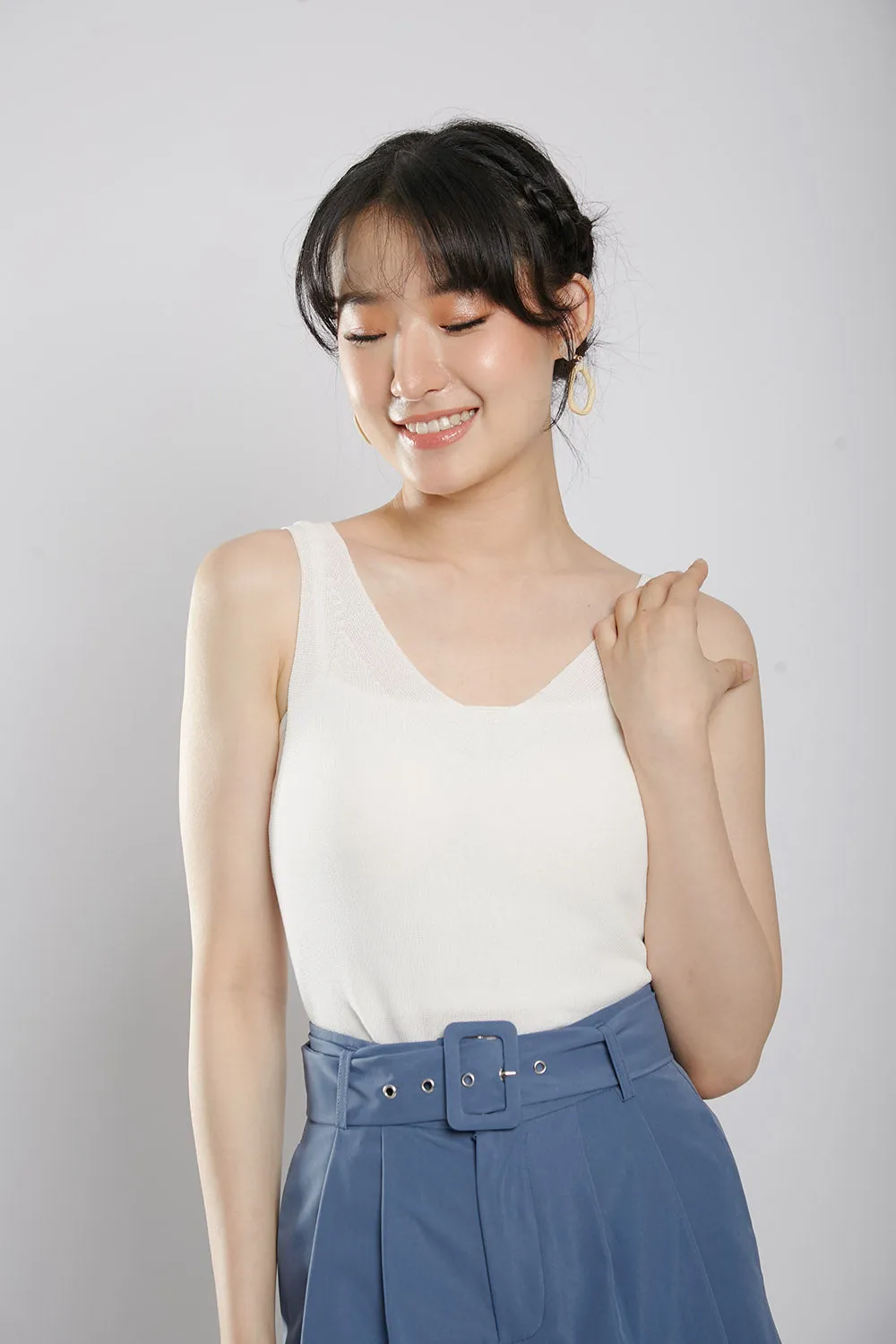 Layton Cami Knit Top in White