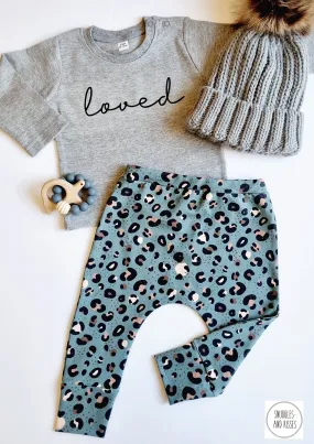 Leggings-Mint Leopard Print-New!