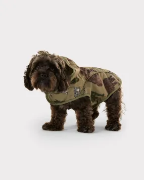 Leopard Print Dogs Rain Jacket - Sage