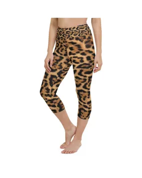 Leopard Skin Yoga Capris