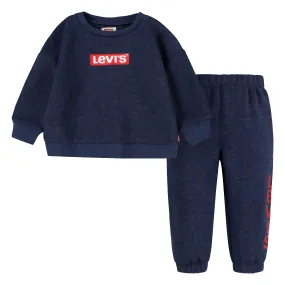 Levi's Kids Felpa Crew Jogger 6ED649 B5S peacoat heather