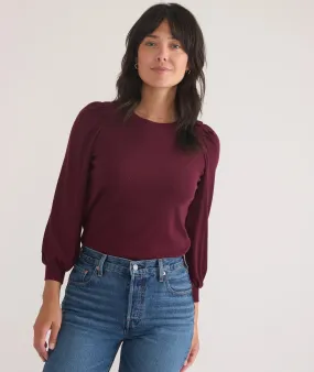 Lexi Rib Puff Sleeve Top