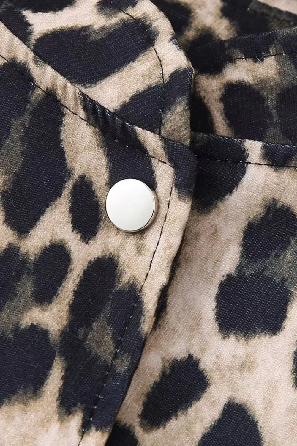 'Lily' Leopard Print Jacket Long Sleeve Coat