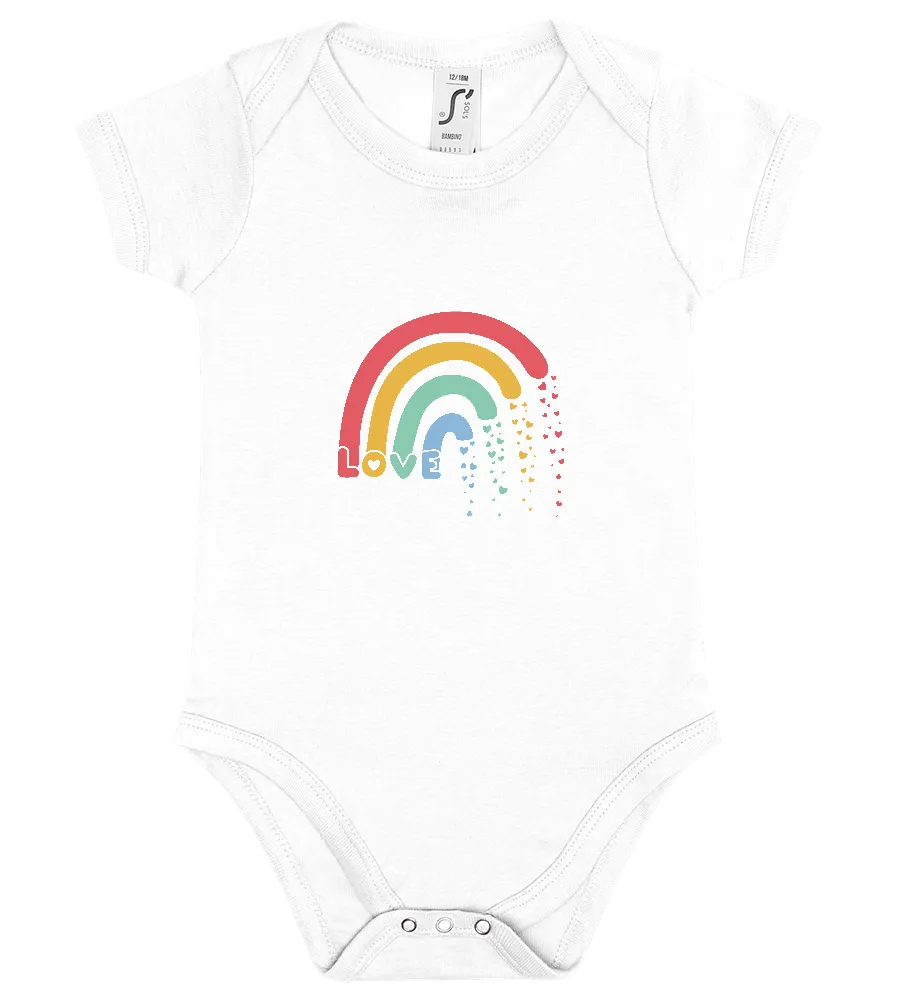 Love Rainbow Hearts Design - Baby bodysuit