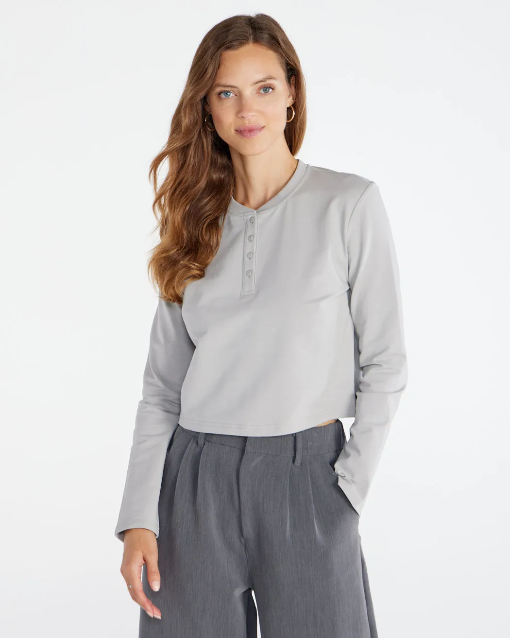 LUX Relaxed Henley Long Sleeve