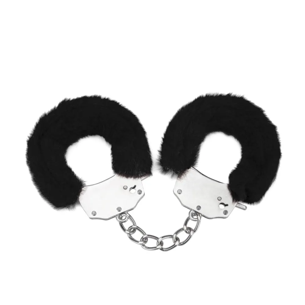 Me You Us Furry Handcuffs Black