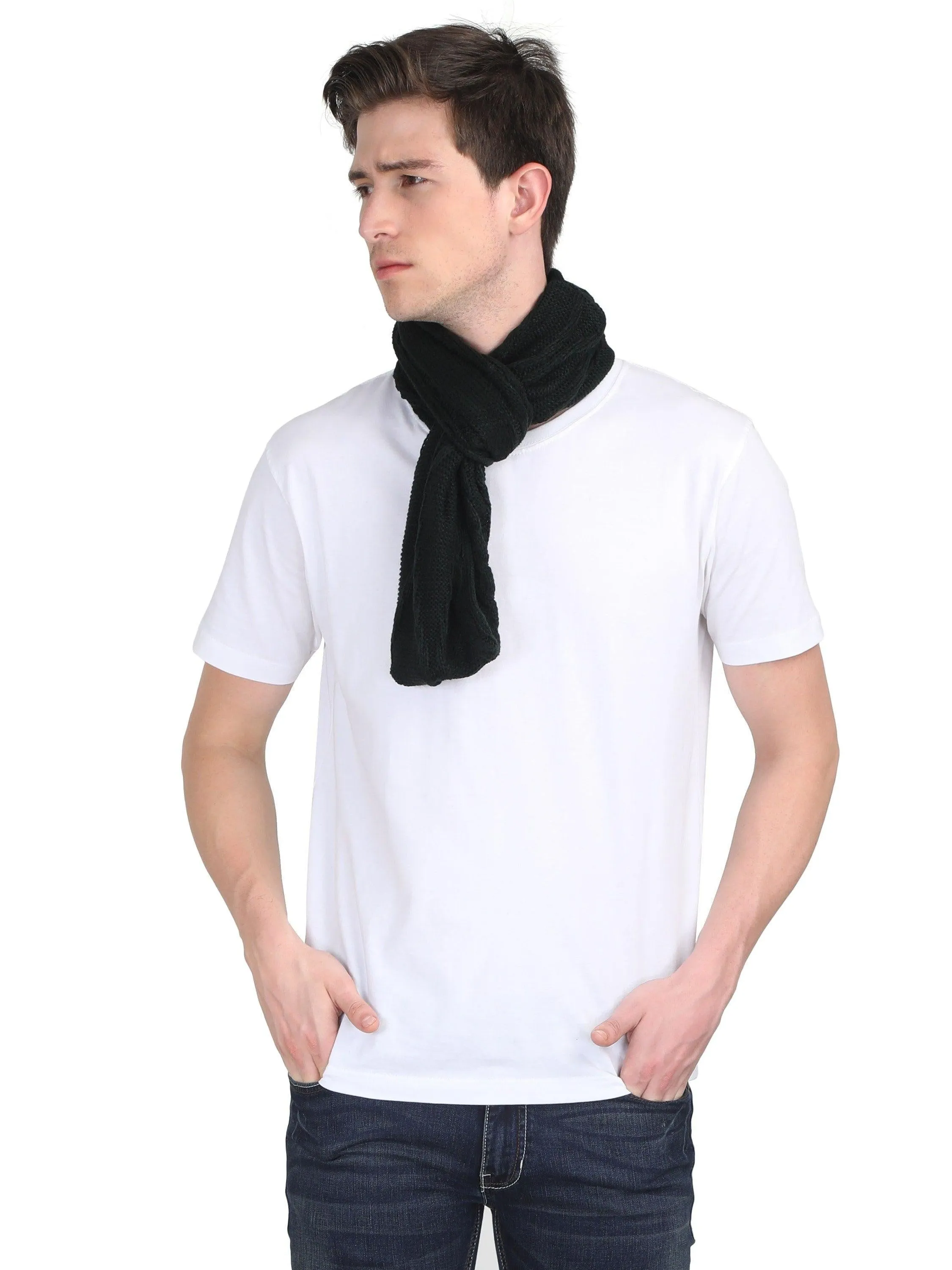 Men's Casual Self Design Woolen Muffler