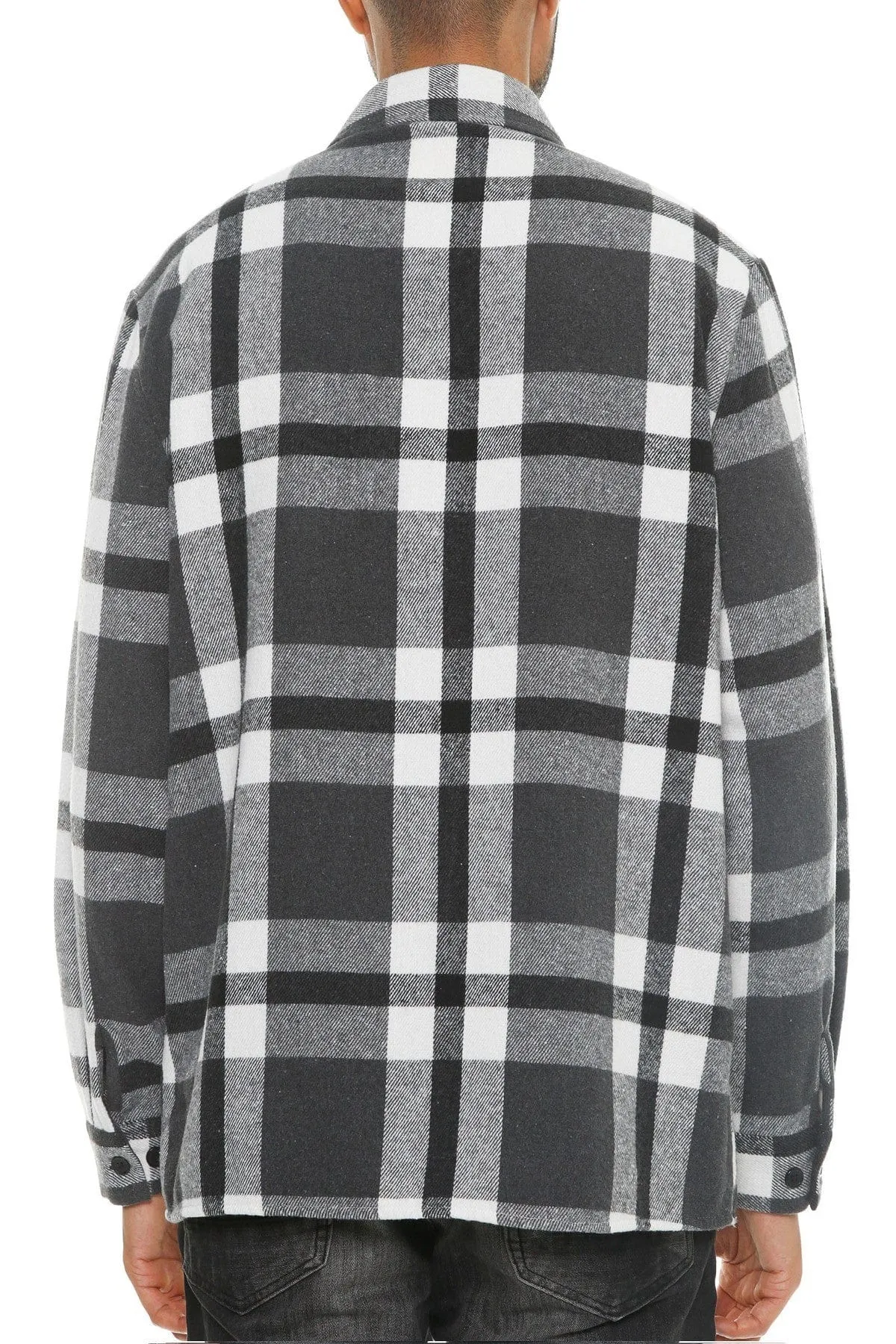 Men's Checkered Soft Flannel Shacket in Grey/Black: A Fusion of Comfort and Class