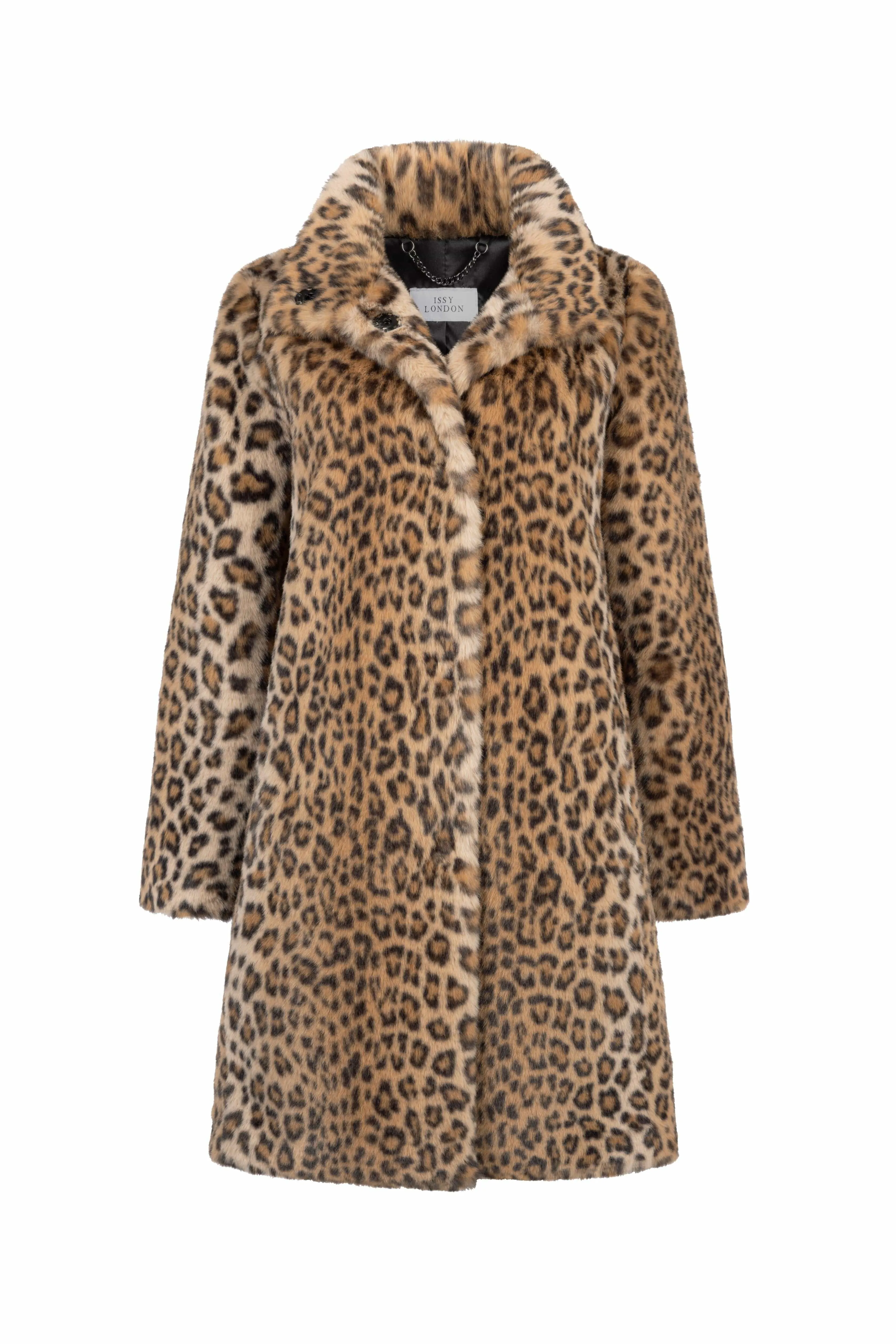 Millie Luxe Vegan Faux Fur Coat | Leopard