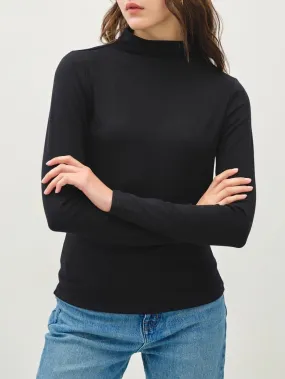 Mock Neck Top - Black