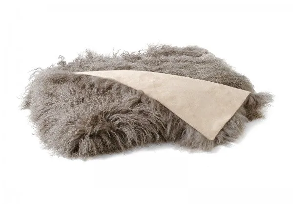 Mongolian Sheep Wool Bed Real Fur Throw Blanket