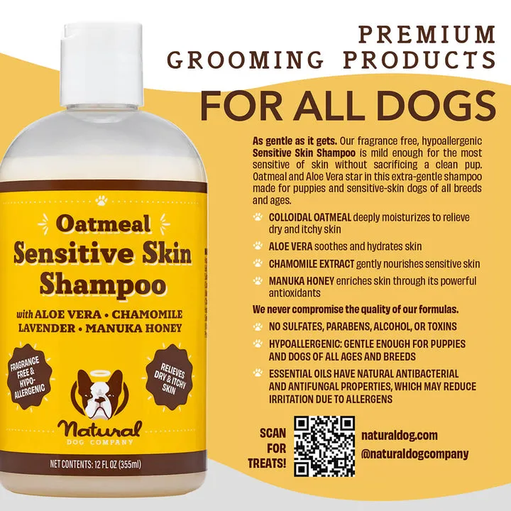 Natural Dog Company Oatmeal Sensitive Skin Shampoo for Dogs