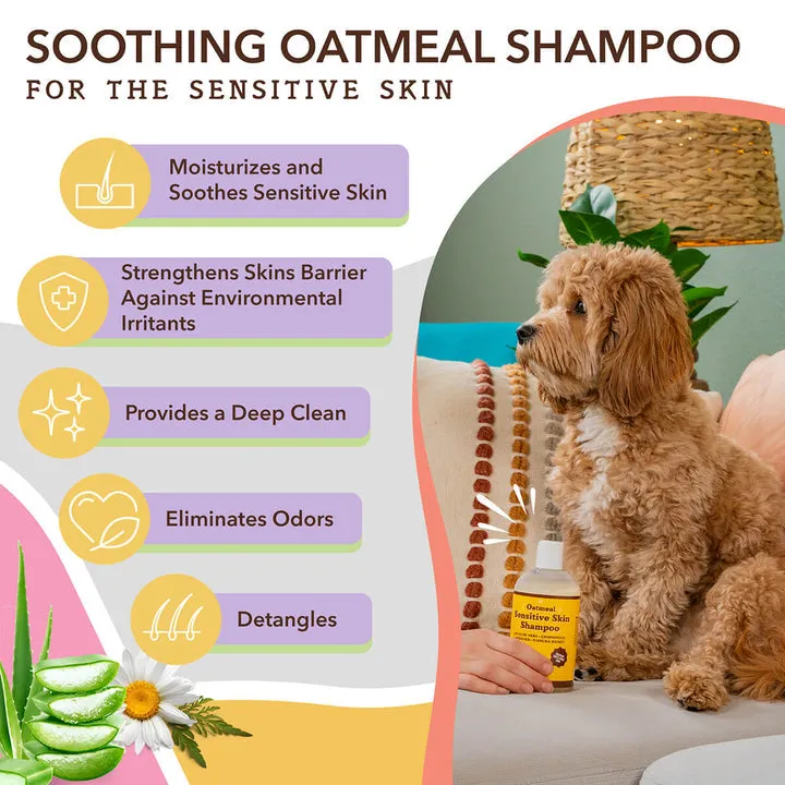 Natural Dog Company Oatmeal Sensitive Skin Shampoo for Dogs