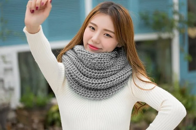 Neck Warmer Cowl Circle Scarf - Women's