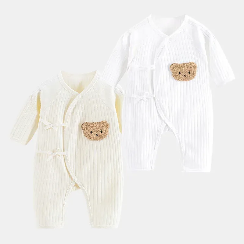 Newborn Long Sleeve Romper - 100% Cotton Baby Jumpsuit for All Seasons