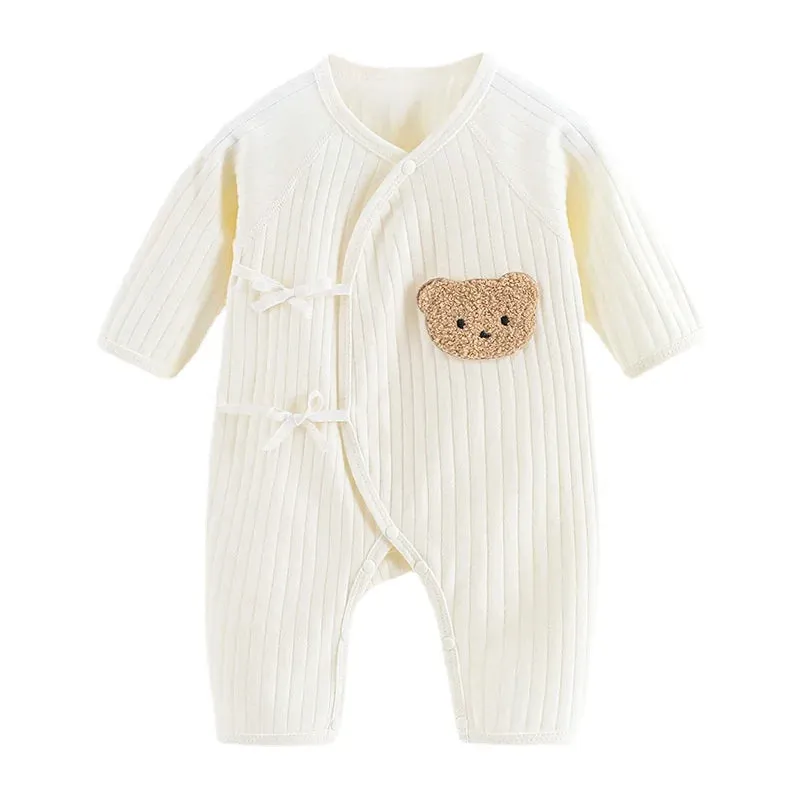 Newborn Long Sleeve Romper - 100% Cotton Baby Jumpsuit for All Seasons