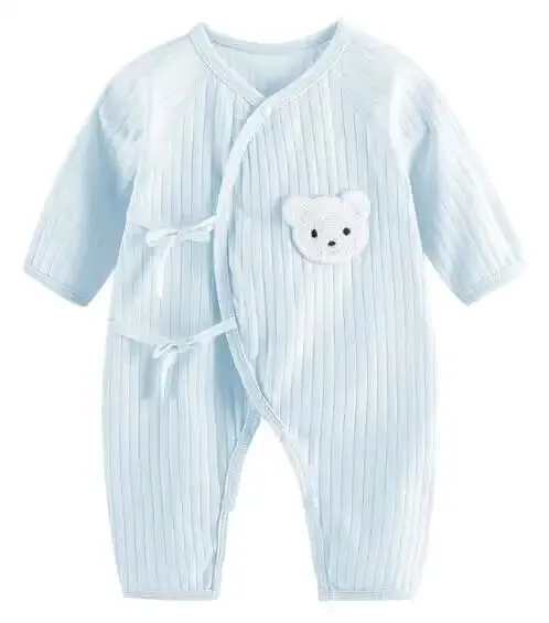 Newborn Long Sleeve Romper - 100% Cotton Baby Jumpsuit for All Seasons