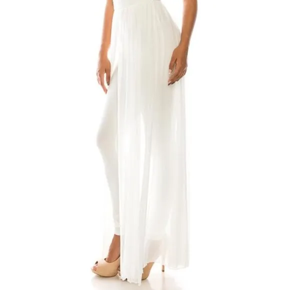 OFF SHOULDER ANGEL IVORY JUMPSUIT