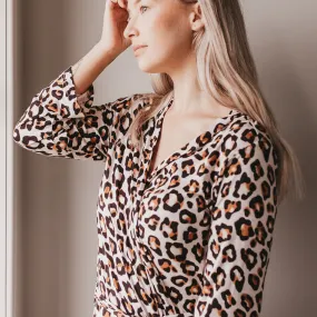 OiOi Mama Robe Natural Leopard