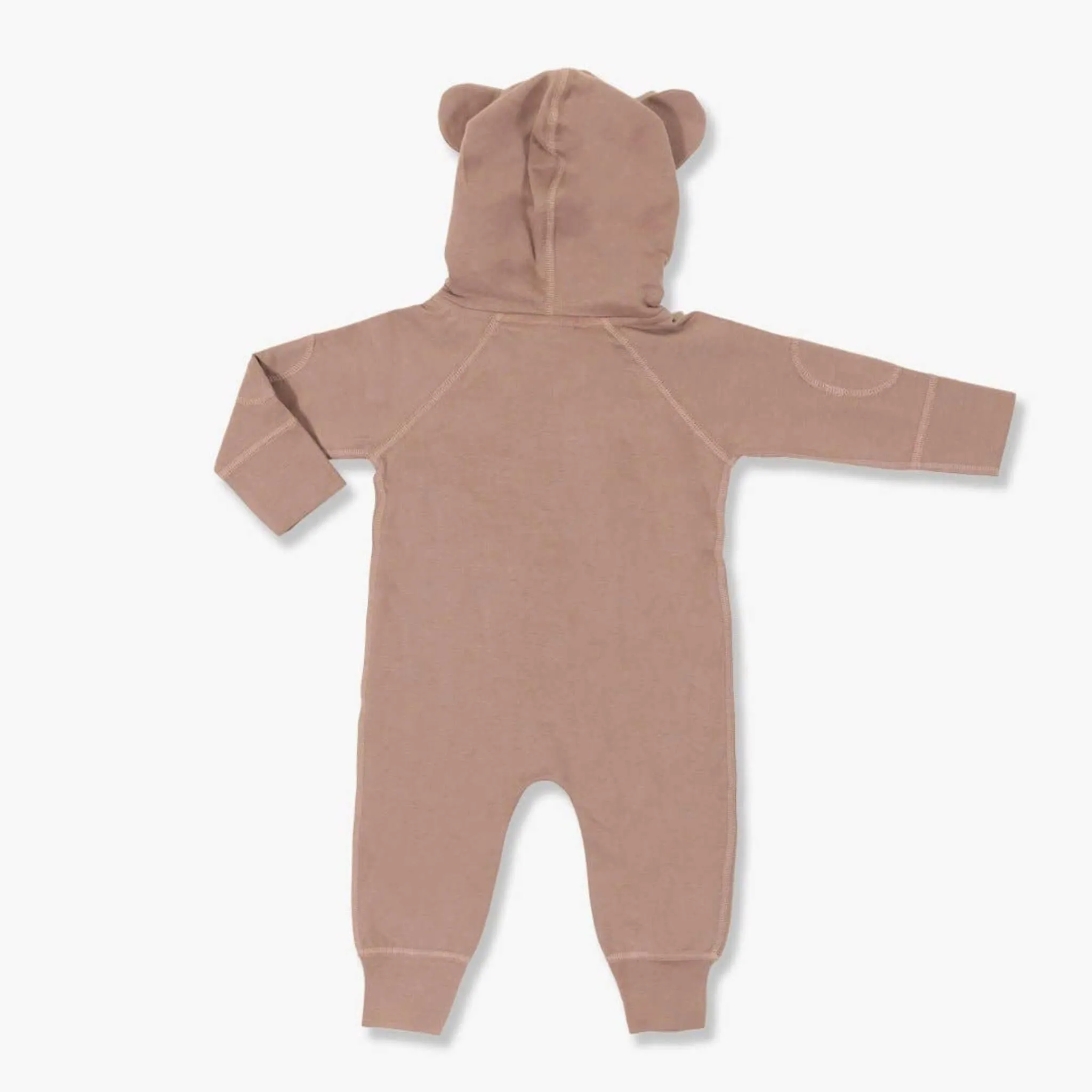 Organic Cotton Ginger Bear Baby Winter Zipsuit