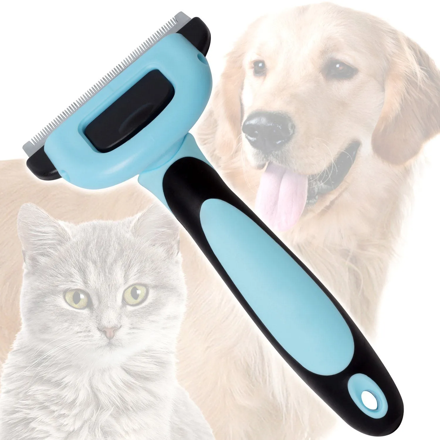 OxGord Blue Combo Pet Grooming Brush