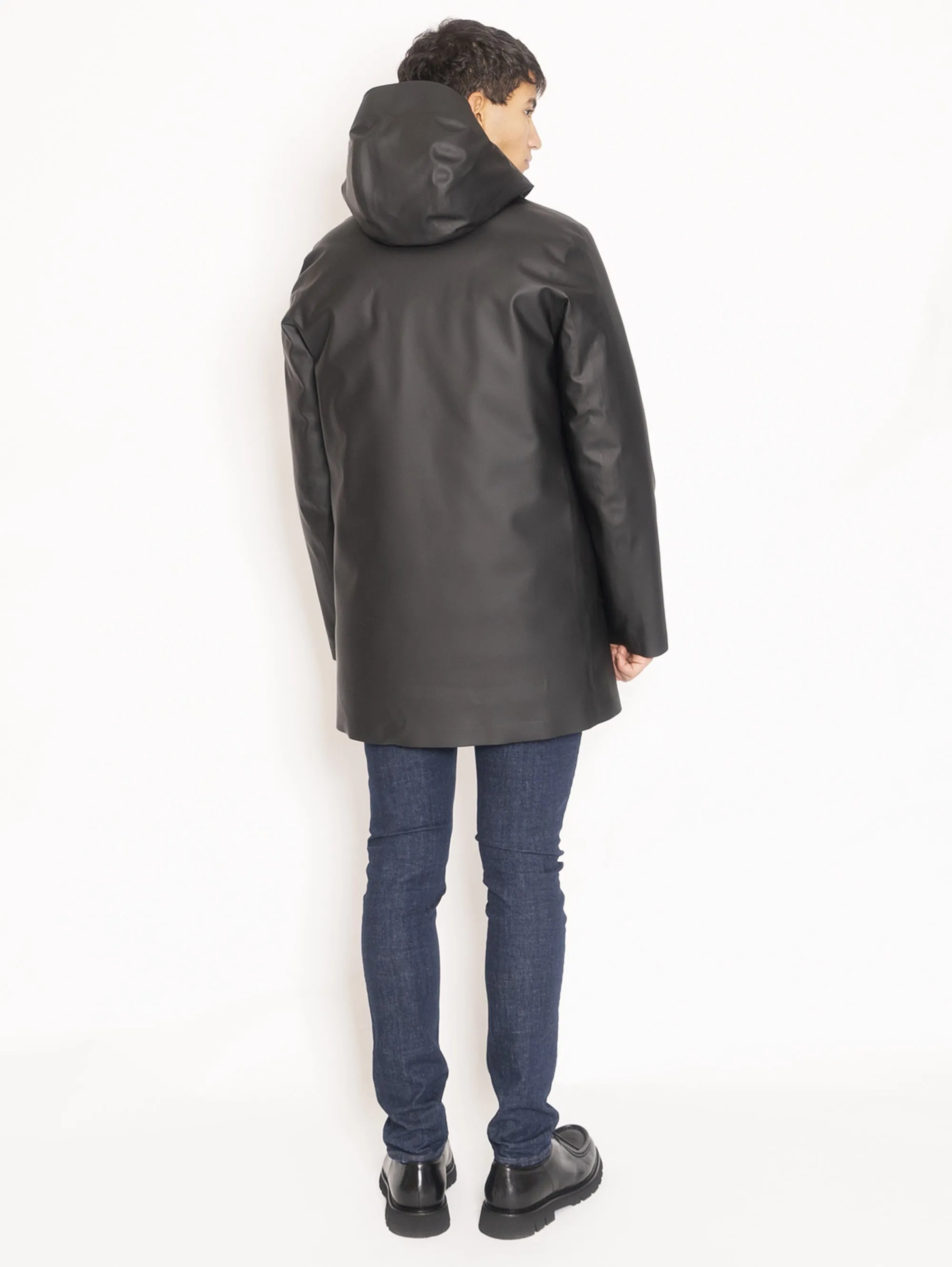 Parka Rubber Taglio Laser - Nero